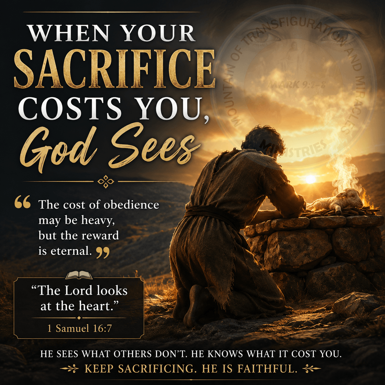When Your Sacrifice Costs You, God Sees Now
